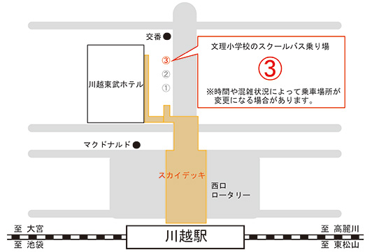 川越駅バス乗り場