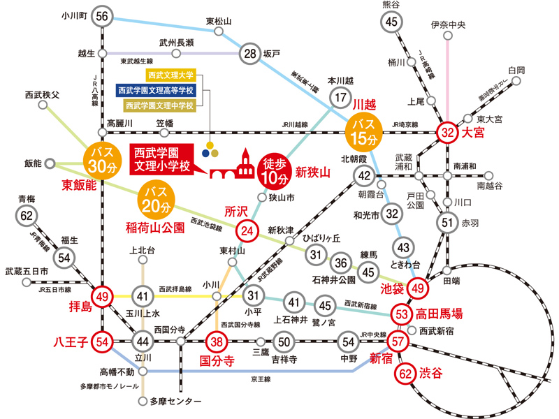 スクールバス路線図